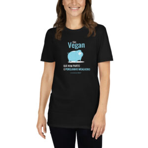 T-shirt Tão Vegan que nem parto o porquinho mealheiro (Unissex)